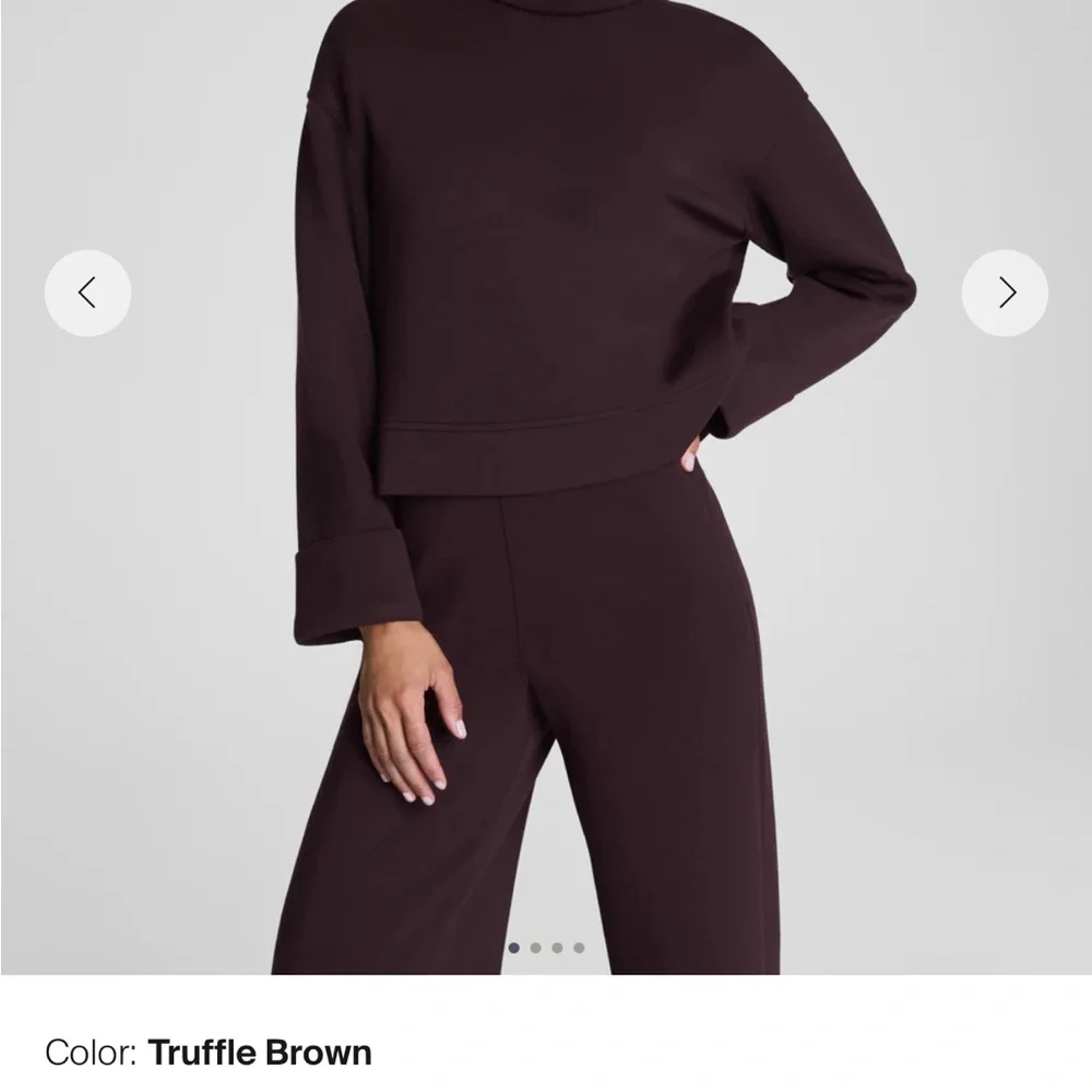 NWT SPANX Air Essentials Classic Hoodie Truffle Brown - Picture 14 of 14